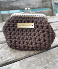 porte monnaie au crochet - Marron - femme - Mini Riviera - pièce unique - Milou et Milette
