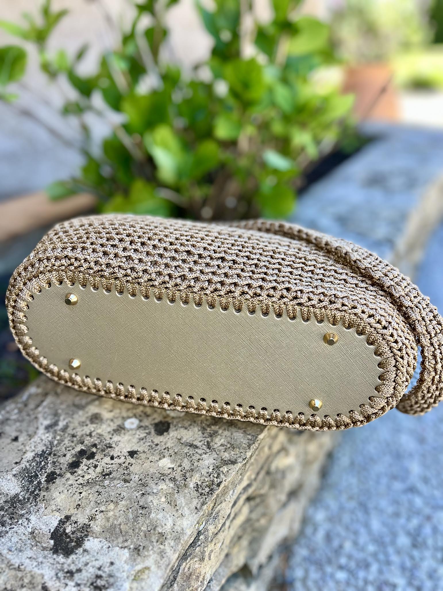 Cabas au crochet - Calanque - Couleur Dune et Sable - Souple