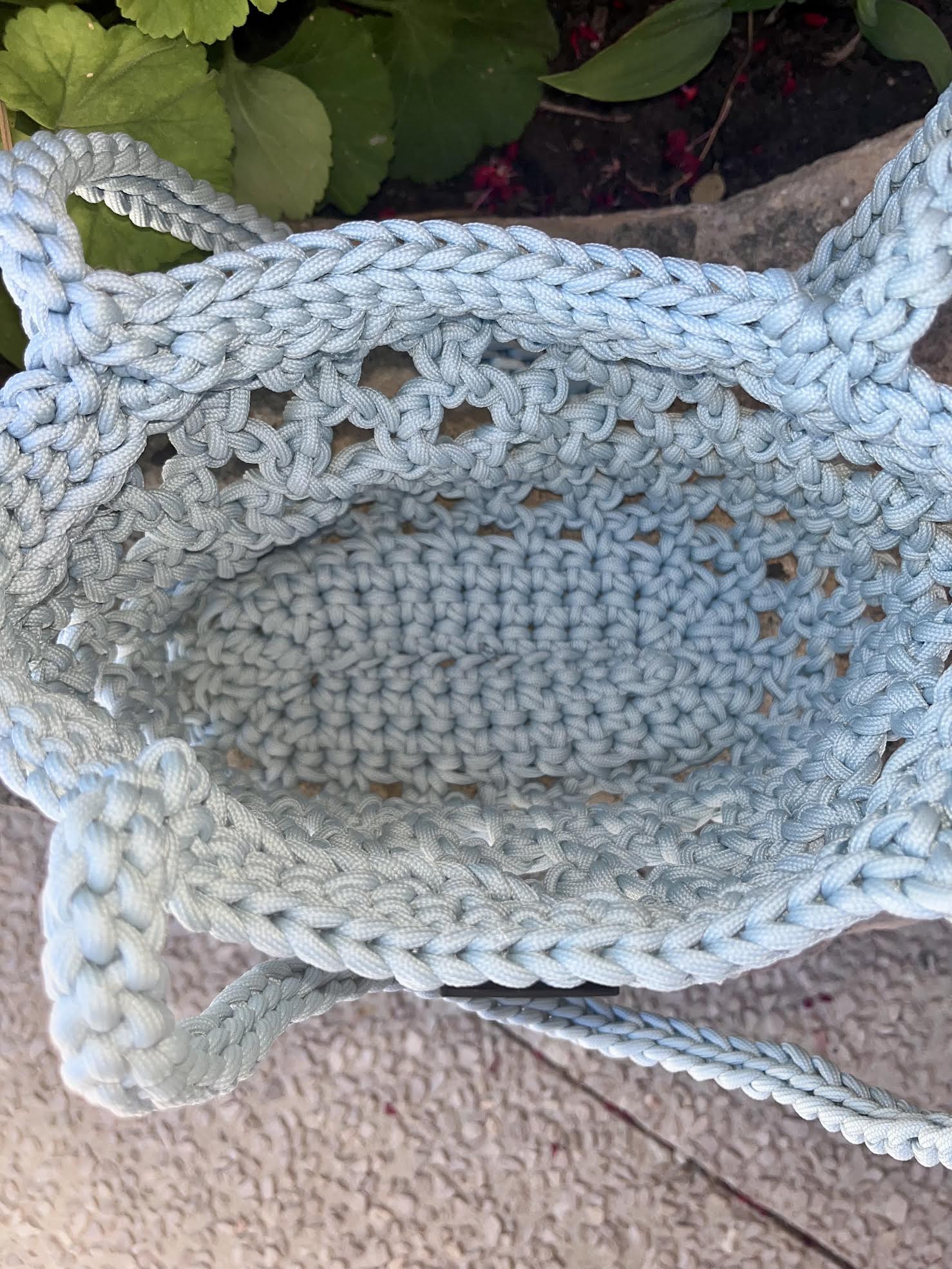 Détails de l'intérieur du sac et de ses mailles