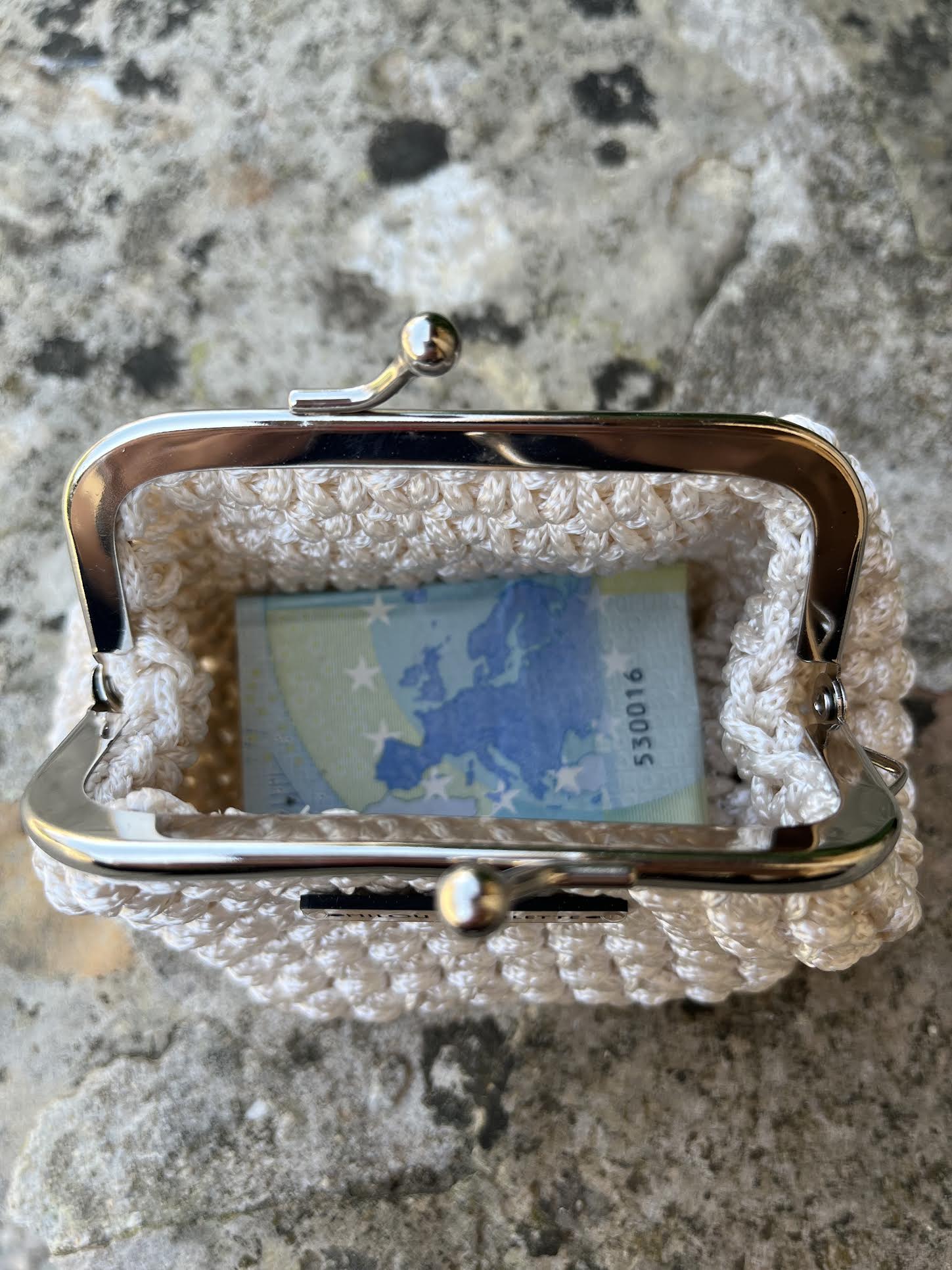 Porte-monnaie au crochet Mini Riviera - Sable