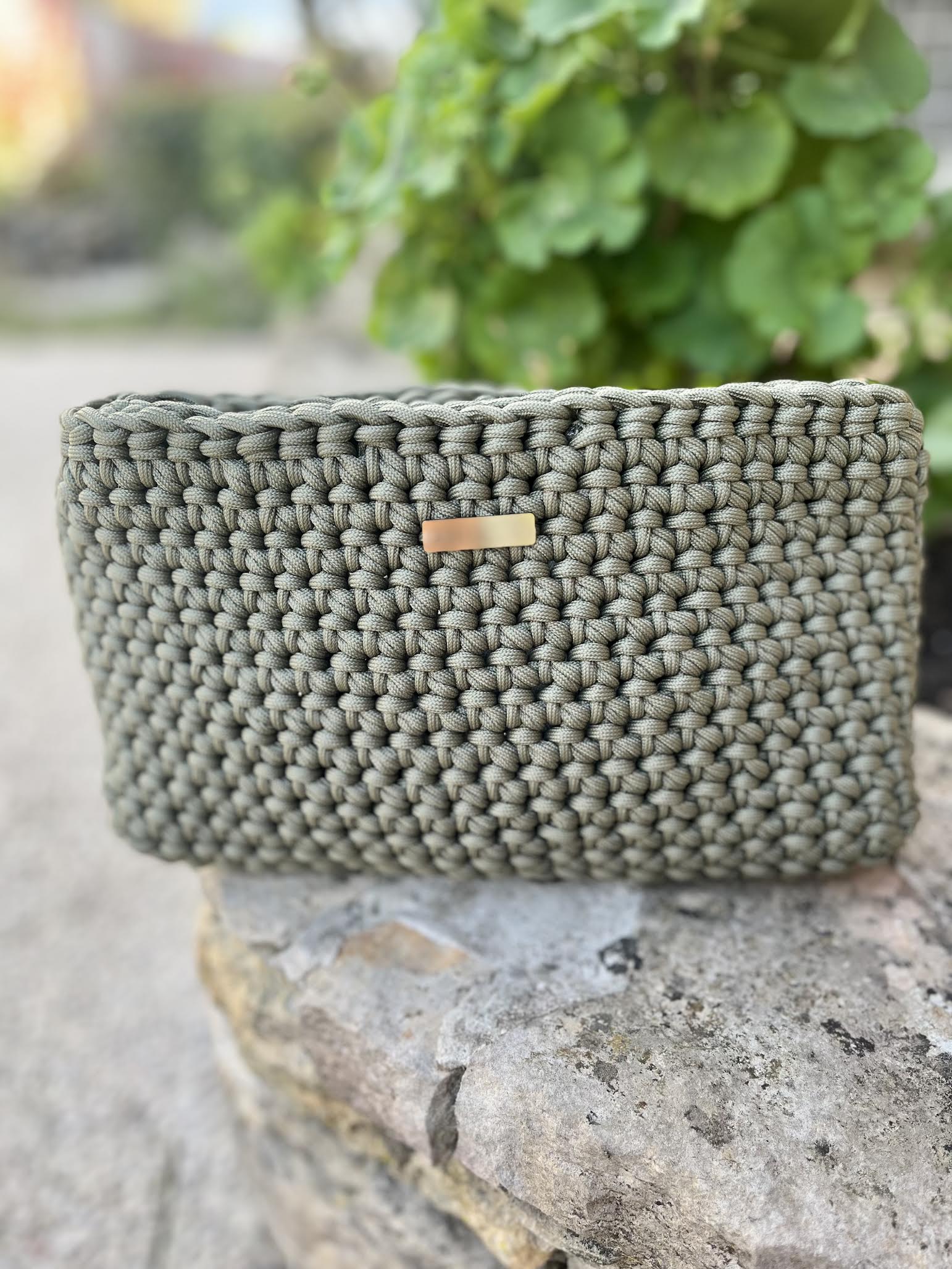 Pochette Mistral - Maille épaisse - Vert Kaki