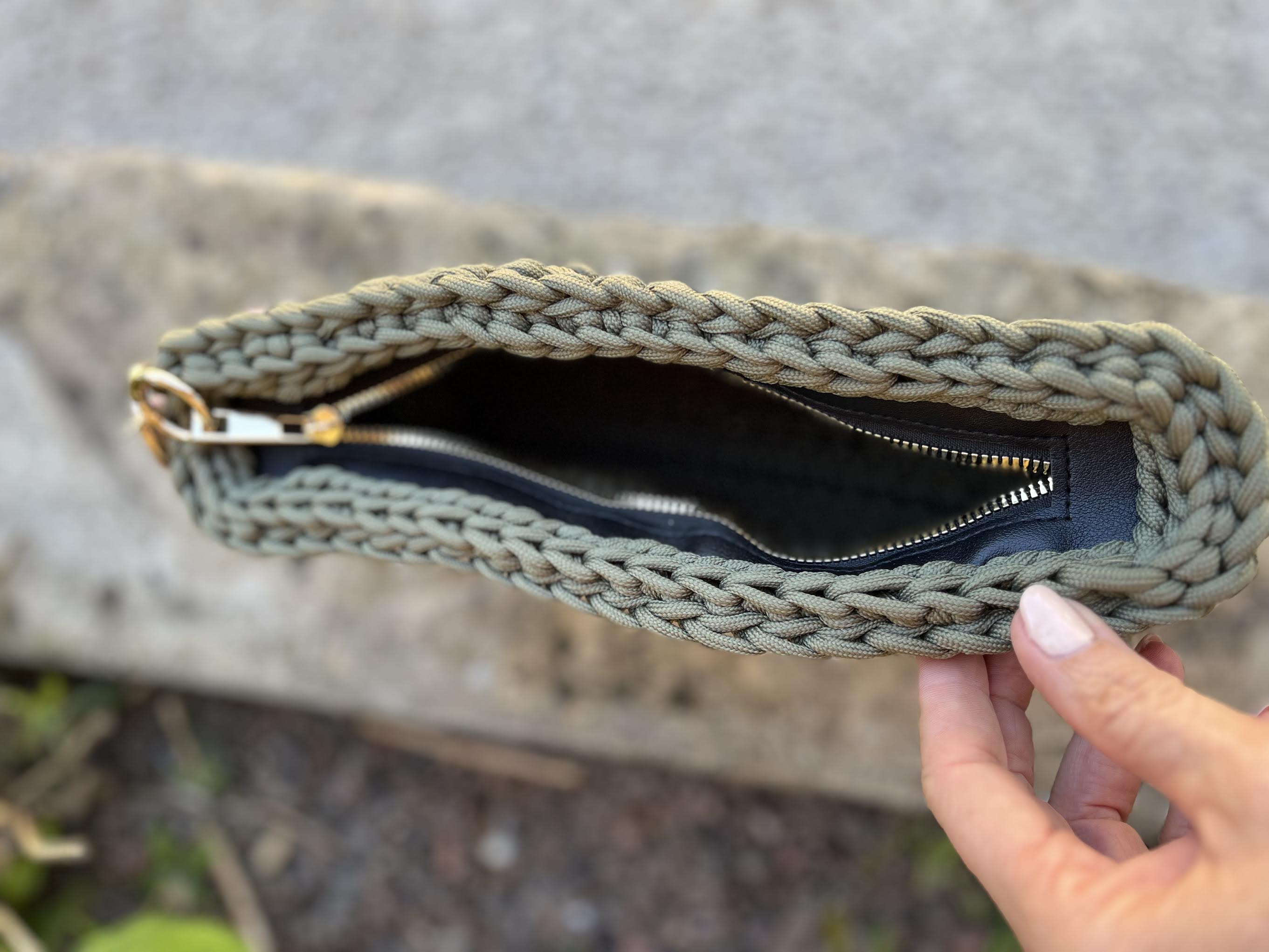 Pochette Mistral - Maille épaisse - Vert Kaki