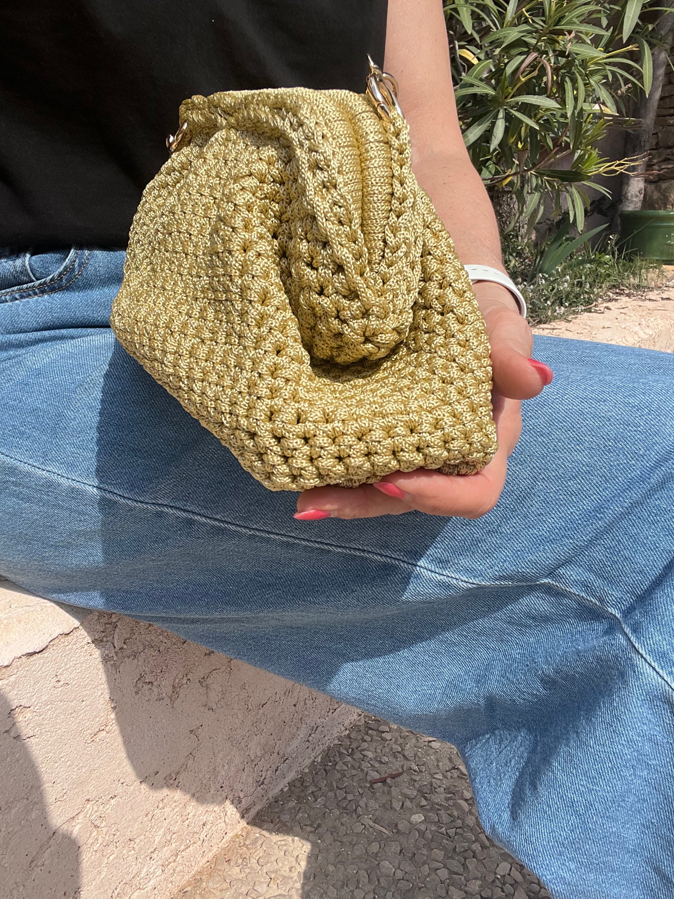 sac crochet femme  dune fait main style méditerranéen  Milou et Milette- détail du sac