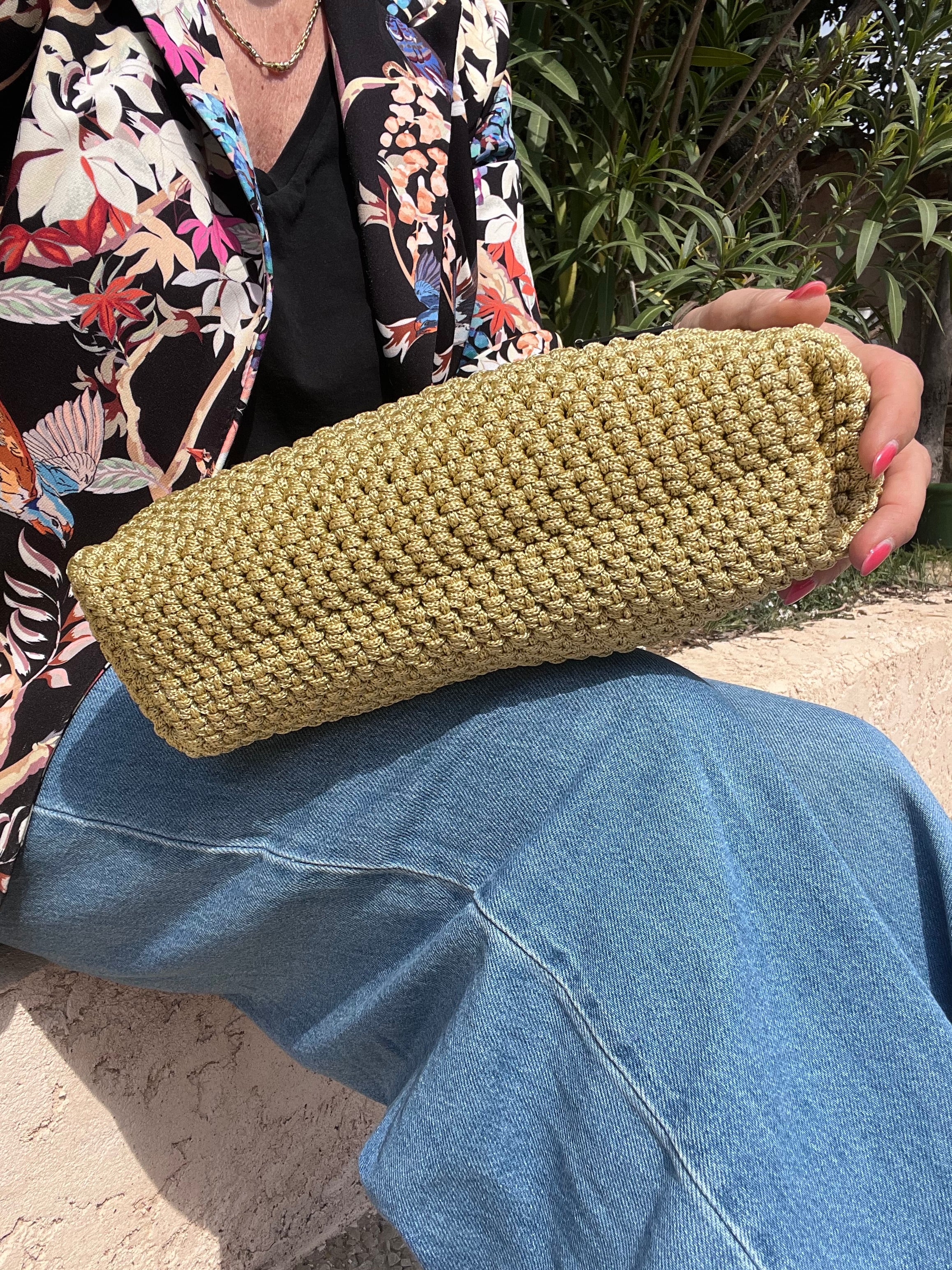sac crochet femme  dune fait main style méditerranéen  Milou et Milette - détail dessous sac
