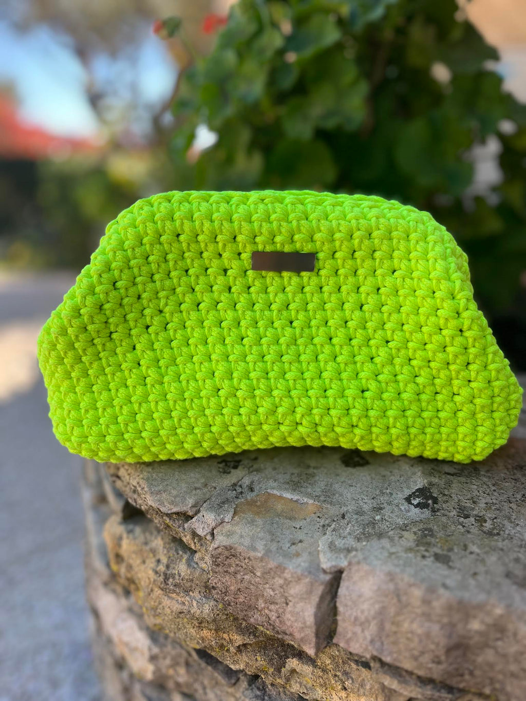 sac crochet fait main jaune néon femme - sac bohème Riviera - Milou et Milette