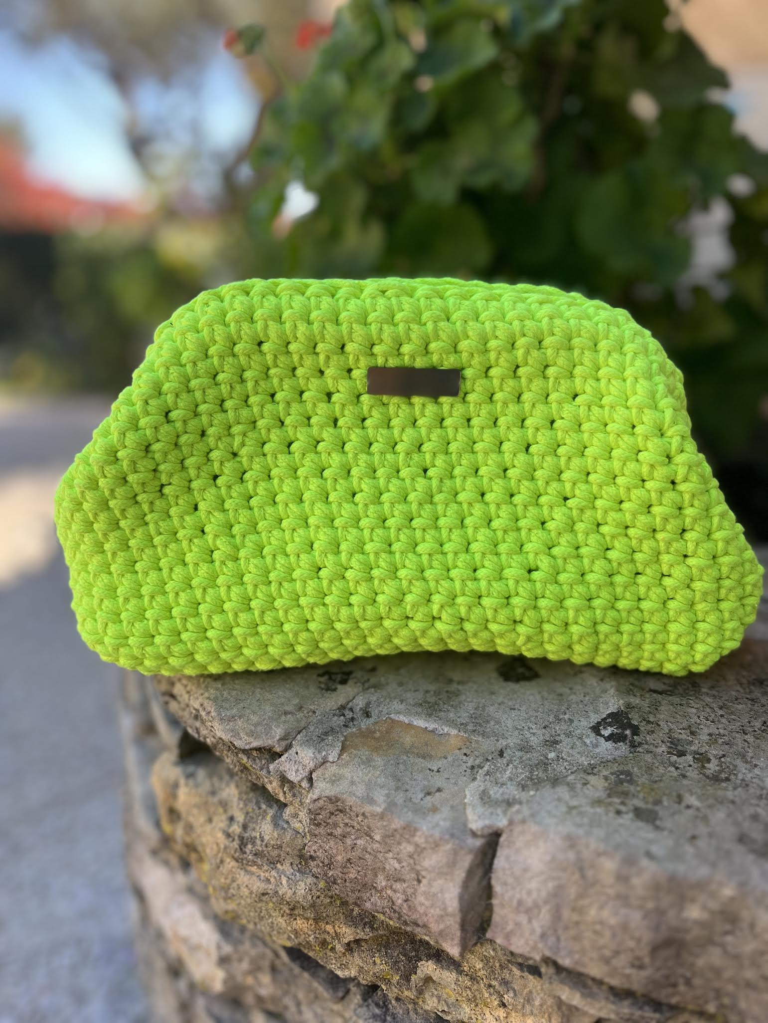 sac crochet fait main jaune néon femme - sac bohème Riviera - Milou et Milette