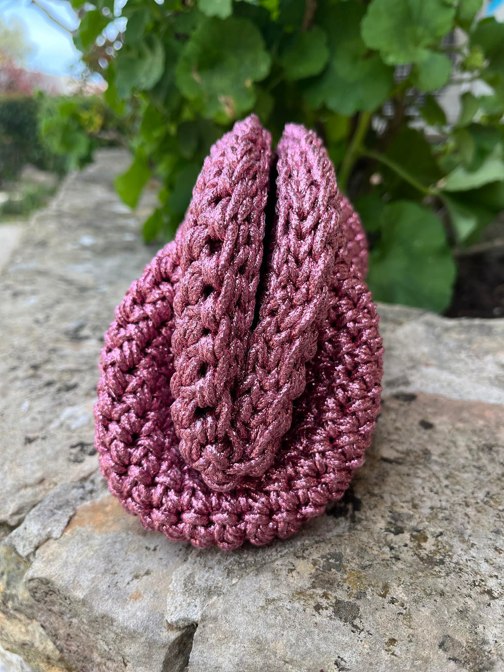 petit sac crochet fait main rose brillant femme - sac bohème Riviera - Milou et Milette