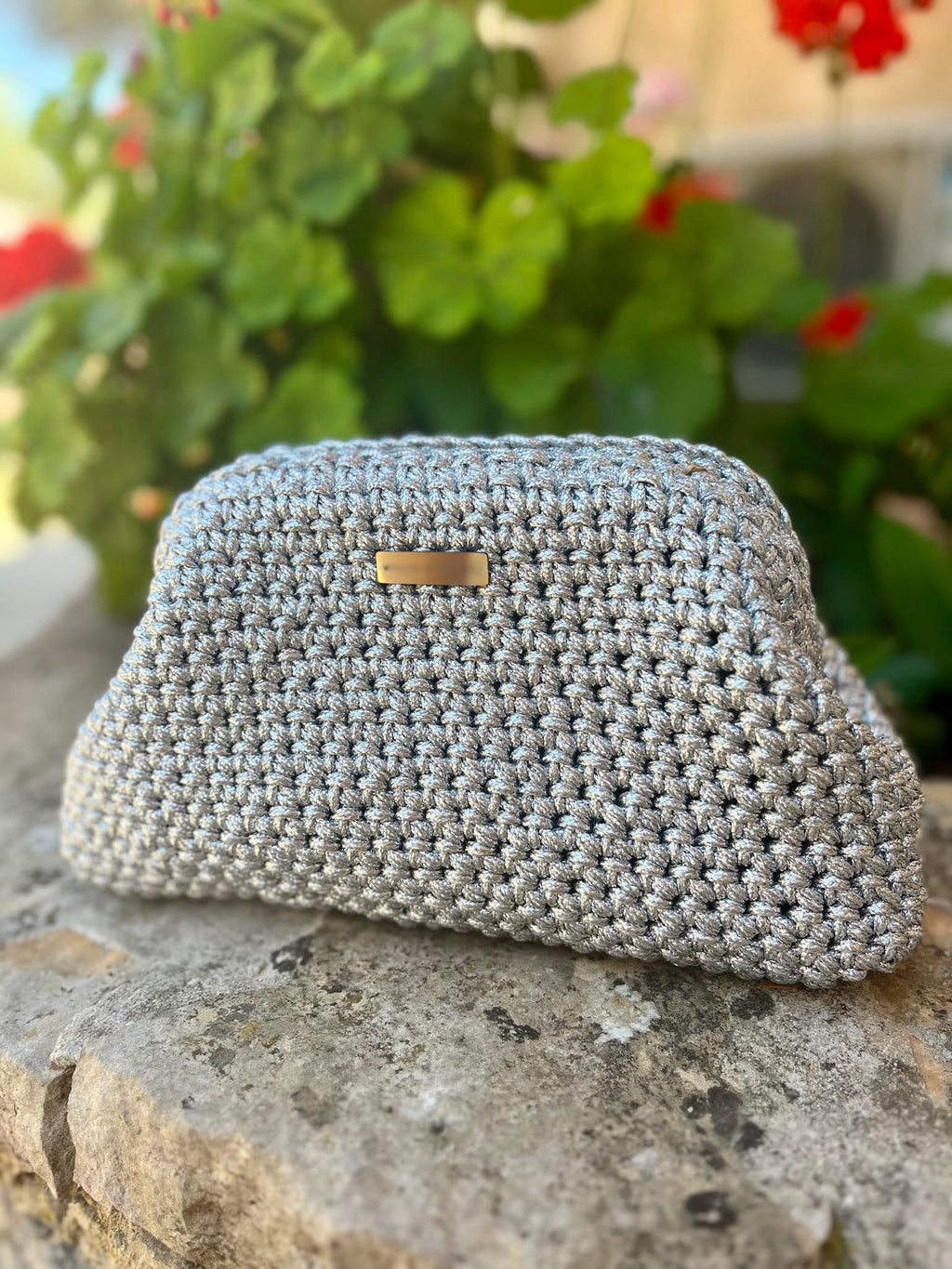 Sac à main argent- Milou & Milette- Crochet - brillant