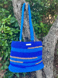 Sac cabas Méditerranée bleu - Crochet fait main - Milou & Milette