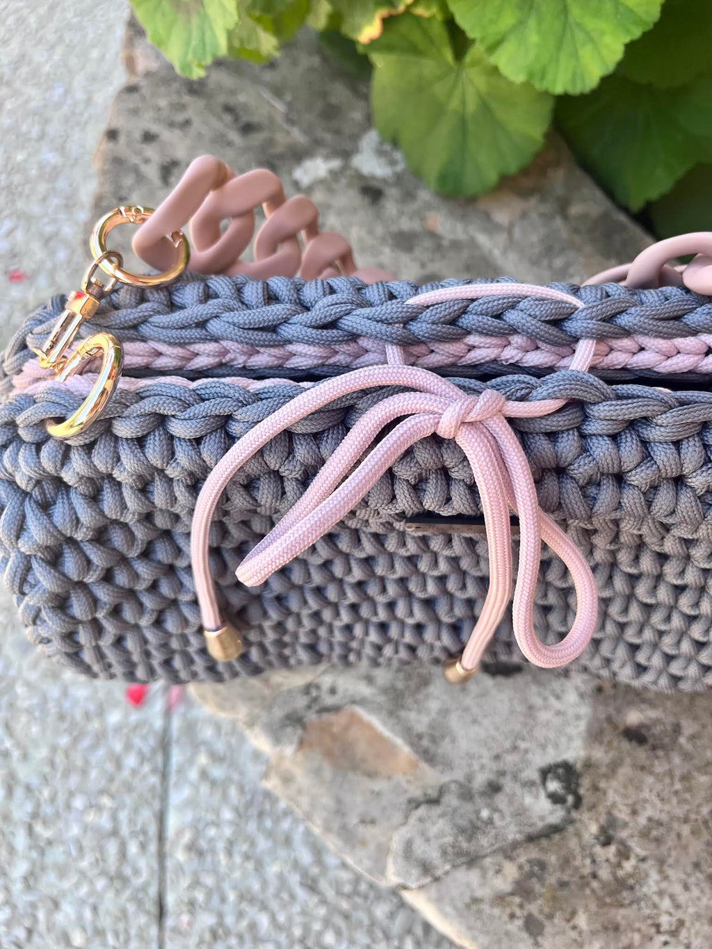 sac au crochet Milou & Milette - vue de dessus