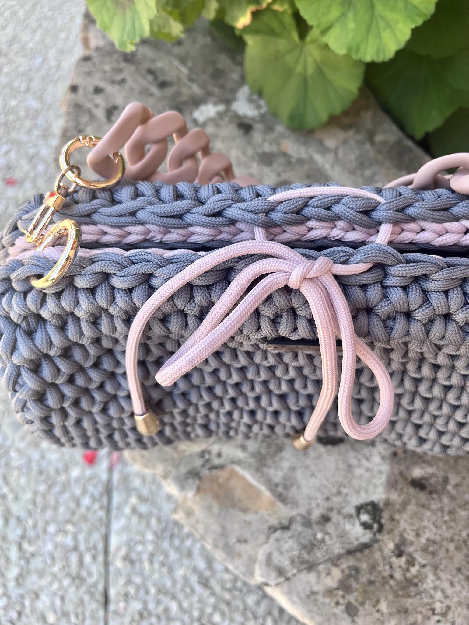 sac au crochet Milou & Milette - vue de dessus