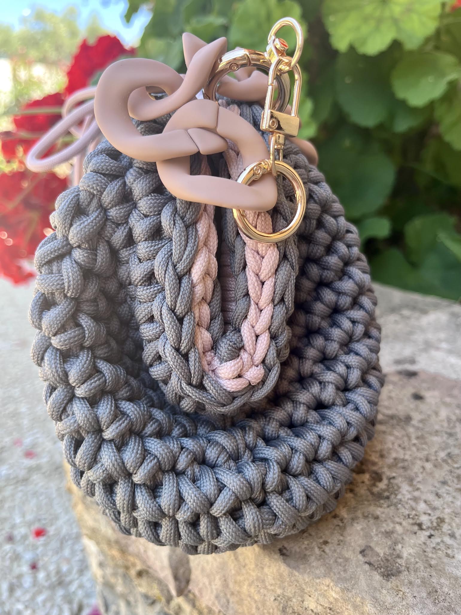 sac au crochet Milou & Milette - détail