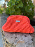 sac crochet fait main corail femme  taille M - sac bohème Riviera été - Pièce unique - Milou et Milette