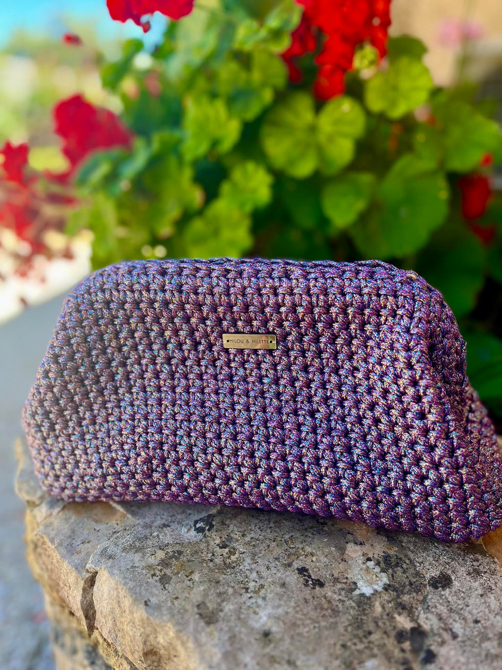 Sac crocheté à la main en Provence- Milou & Milette- Pièce unique