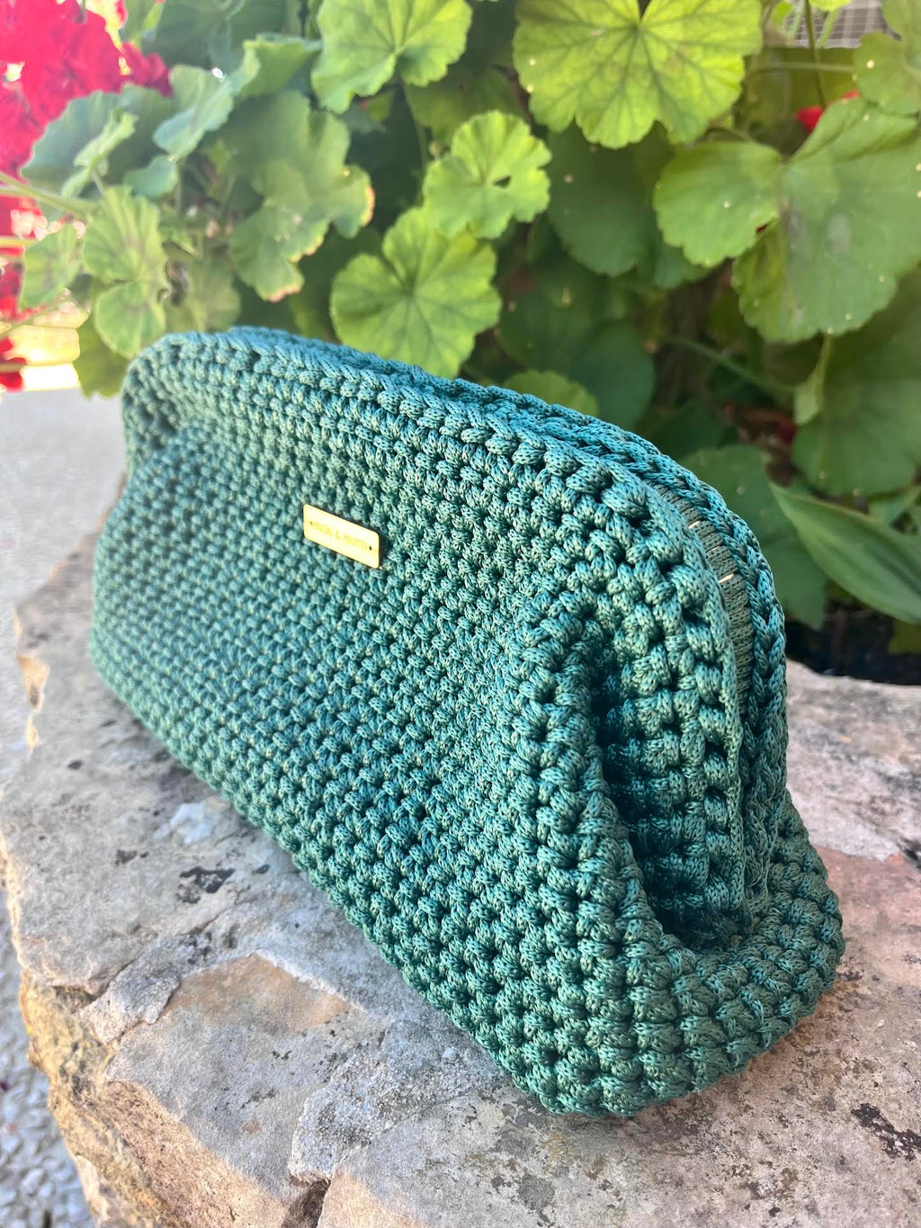 Sac Riviera vert cyprès crocheté à la main en Provence- Milou & Milette