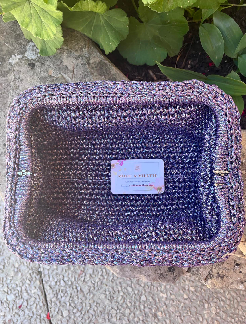 Sac crocheté à la main en Provence- Milou & Milette- Pièce unique