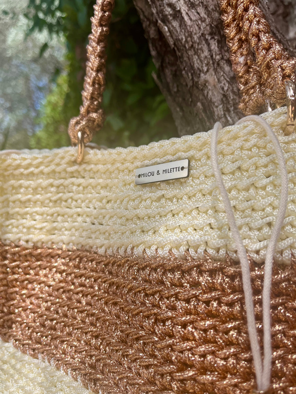 Sac au crochet fait main en France par Milou & Milette- Pièce unique