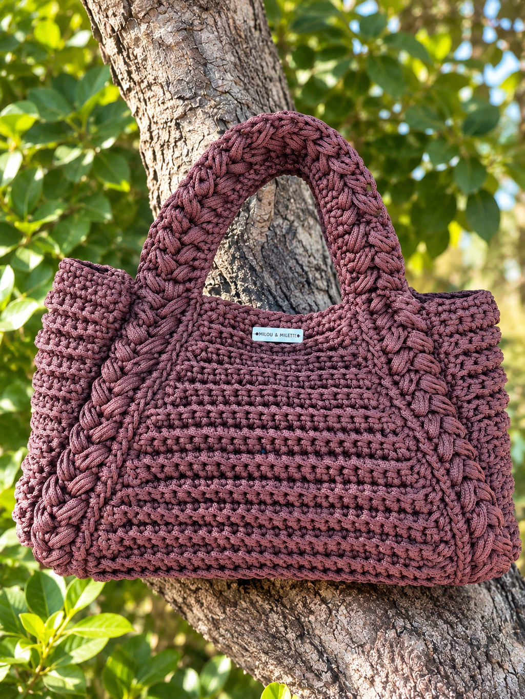 Sac mistral chocolat doublure fleurie